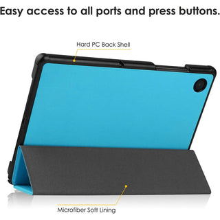 Husa Tableta Sigloo pentru Samsung Galaxy Tab S10 Plus, Slim, Trifold, Albastra, 12.4 inch