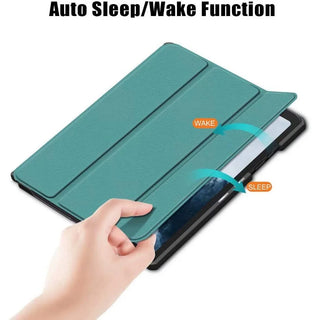 Husa tableta Sigloo, Slim, Trifold, Verde, pentru Samsung Galaxy Tab S10 Plus 12.4"
