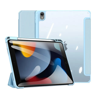 Husa premium Sigloo pentru tableta Samsung Galaxy Tab S10 Plus, 12.4", suport Smart Pen, spate policarbonat transparent, Albastru