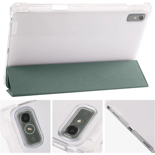 Husa premium Sigloo pentru Lenovo Tab M10 Plus, suport Smart Pen, Verde Pin, 10.6"