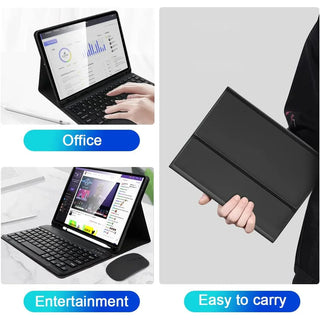 Husa cu tastatura si mouse wireless, Sigloo, Bluetooth, negru, 13.2", pentru Huawei MatePad Pro 13.2 (2025/2023)