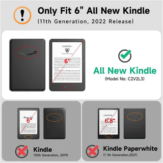Husa Sigloo pentru ebook reader Kindle 2024/Kindle 2022, 11th/12th generation, 6", Butterfly