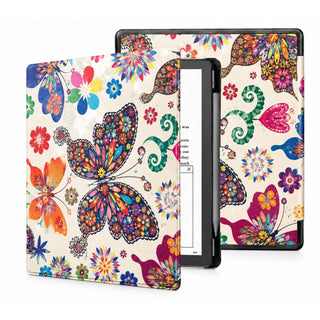 Husa Slim Sigloo pentru Kindle Scribe 10.2 inci (2022 & 2024) - Piele PU, Suport Stilou, Functie Auto Sleep/Wake, model Butterfly