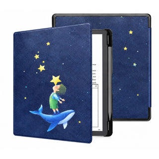 Husa Slim Sigloo pentru Kindle Scribe 10.2 inci (2022 & 2024) - Piele PU, Suport Stilou, Functie Auto Sleep/Wake, model Me and my Dolphyn