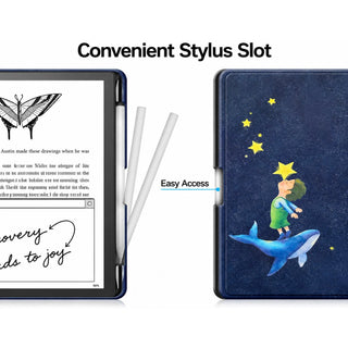 Husa Slim Sigloo pentru Kindle Scribe 10.2 inci (2022 & 2024) - Piele PU, Suport Stilou, Functie Auto Sleep/Wake, model Me and my Dolphyn