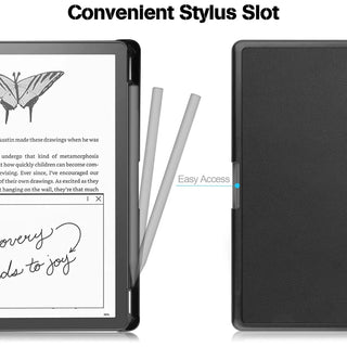 Husa Slim Sigloo pentru Kindle Scribe 10.2 inci (2022 & 2024) - Piele PU, Suport Stilou, Functie Auto Sleep/Wake, model Love Tree