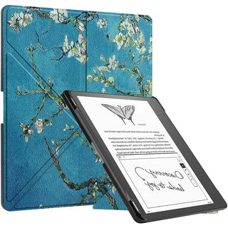 Husa pentru Kindle Scribe 10.2", Sigloo, Painted Tree, tip origami, Piele PU, Functie Auto Sleep/Wake