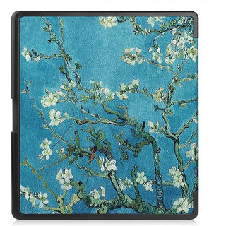Husa pentru Kindle Scribe 10.2", Sigloo, Painted Tree, tip origami, Piele PU, Functie Auto Sleep/Wake