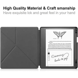 Husa pentru Kindle Scribe 10.2", Sigloo, Butterfly, tip origami, Piele PU, Functie Auto Sleep/Wake
