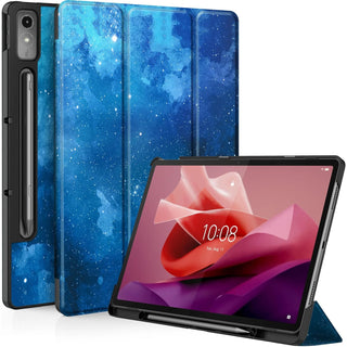 Husa pentru Samsung Galaxy Tab S10+/S9+/S9Fe+, 12.4", UltraSlim de tip stand, functie sleep/wake-up, Smart Cover, Sigloo, Star Light