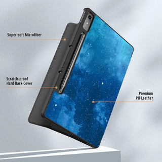 Husa pentru Samsung Galaxy Tab S10+/S9+/S9Fe+, 12.4", UltraSlim de tip stand, functie sleep/wake-up, Smart Cover, Sigloo, Star Light