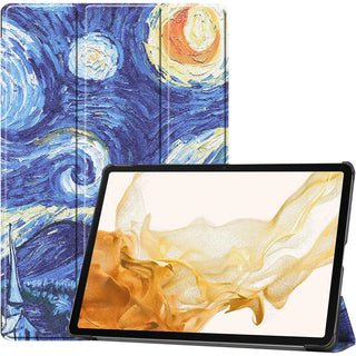 Husa Slim Sigloo, Smart Cover, Trifold, pentru Samsung Galaxy Tab S10 FE+ (SM-X620), 13.1", Abstract