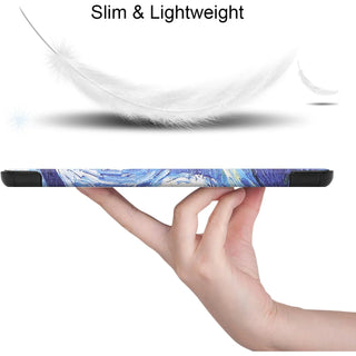 Husa Slim Sigloo, Smart Cover, Trifold, pentru Samsung Galaxy Tab S10 FE+ (SM-X620), 13.1", Abstract