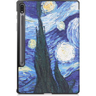 Husa Slim Sigloo, Smart Cover, Trifold, pentru Samsung Galaxy Tab S10 FE+ (SM-X620), 13.1", Abstract
