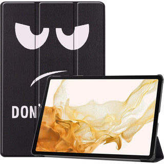Husa Slim Sigloo, Smart Cover, Trifold, pentru Samsung Galaxy Tab S10 FE+ (SM-X620), 13.1", Don't Touch Me