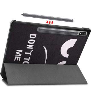 Husa Slim Sigloo, Smart Cover, Trifold, pentru Samsung Galaxy Tab S10 FE+ (SM-X620), 13.1", Don't Touch Me