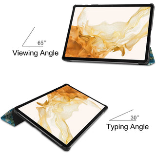 Husa Slim Sigloo, Smart Cover, Trifold, pentru Samsung Galaxy Tab S10 FE+ (SM-X620), 13.1", Painted Tree
