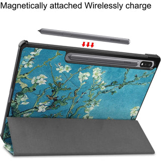 Husa Slim Sigloo, Smart Cover, Trifold, pentru Samsung Galaxy Tab S10 FE+ (SM-X620), 13.1", Painted Tree
