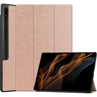 Husa Slim Sigloo, Smart Cover, Trifold, pentru Samsung Galaxy Tab S10 FE+ (SM-X620), 13.1", Rose Gold