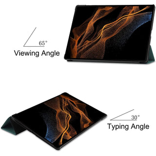 Husa Slim Sigloo, Smart Cover, Trifold, pentru Samsung Galaxy Tab S10 FE+ (SM-X620), 13.1", Pine Green
