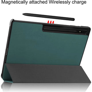 Husa Slim Sigloo, Smart Cover, Trifold, pentru Samsung Galaxy Tab S10 FE+ (SM-X620), 13.1", Pine Green