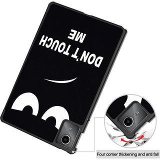 Husa Slim Sigloo, Smart Cover, Trifold, pentru Lenovo Ideea Tab Plus (TB361)/ Lenovo Tab K12, 12.1", Don't Touch Me