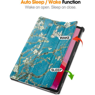 Husa Slim Sigloo, Smart Cover, Trifold, pentru Lenovo Ideea Tab Plus (TB361)/Lenovo Tab K12, 12.1", Painted Tree
