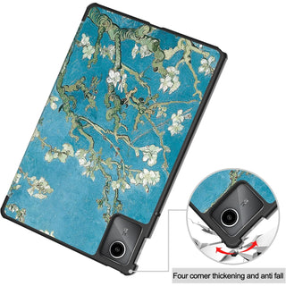 Husa Slim Sigloo, Smart Cover, Trifold, pentru Lenovo Ideea Tab Plus (TB361)/Lenovo Tab K12, 12.1", Painted Tree