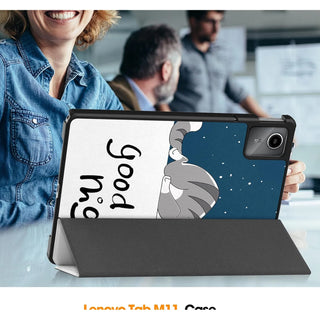 Husa Slim Sigloo, Smart Cover, Trifold, pentru Lenovo Idea Tab Plus (TB361)/ Lenovo Tab K12, 12.1", Good Night