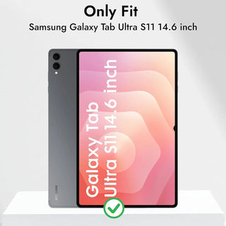 Husa Slim Sigloo, Smart Cover, Trifold, pentru Samsung Galaxy Tab S11 Utra, 2025(SM-930/SM-936)/ S12 Ultra(2026), 14.6", Spatele Transparent si suport Smart Pen, Negru