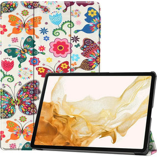 Husa Slim Sigloo, Smart Cover, Trifold, pentru Samsung Galaxy Tab S11 Utra, 2025(SM-930/SM-936)/ S12 Ultra(2026), 14.6", Fluturi