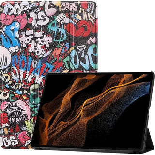 Husa Slim Sigloo, Smart Cover, Trifold, pentru Samsung Galaxy Tab S11 Utra, 2025(SM-930/SM-936)/ S12 Ultra(2026), 14.6", Grafitty