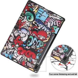 Husa Slim Sigloo, Smart Cover, Trifold, pentru Samsung Galaxy Tab S11 Utra, 2025(SM-930/SM-936)/ S12 Ultra(2026), 14.6", Grafitty