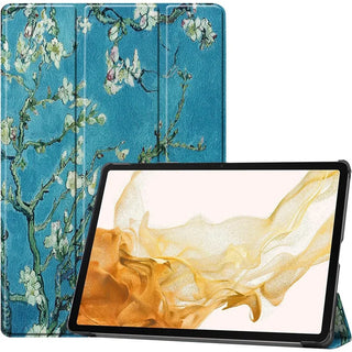 Husa Slim Sigloo, Smart Cover, Trifold, pentru Samsung Galaxy Tab S11 Utra, 2025(SM-930/SM-936)/ S12 Ultra(2026), 14.6", Painted Tree