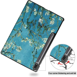 Husa Slim Sigloo, Smart Cover, Trifold, pentru Samsung Galaxy Tab S11 Utra, 2025(SM-930/SM-936)/ S12 Ultra(2026), 14.6", Painted Tree