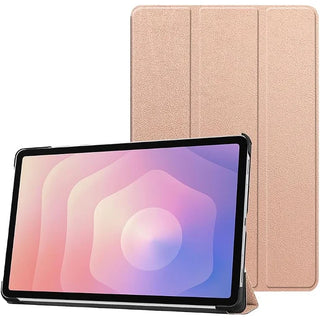 Husa Slim Sigloo, Smart Cover, Trifold, pentru Samsung Galaxy Tab S11 Utra, 2025(SM-930/SM-936)/ S12 Ultra(2026), 14.6", Rose Gold