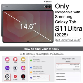 Husa Slim Sigloo, Smart Cover, Trifold, pentru Samsung Galaxy Tab S11 Utra, 2025(SM-930/SM-936)/ S12 Ultra(2026), 14.6", Rose Gold