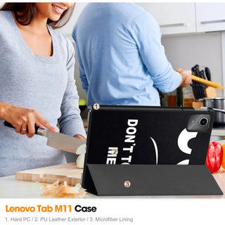 Husa Slim Sigloo, Smart Cover, Trifold, pentru Lenovo K11 Gen2/ Idea Tab 11(2025), 11", Don't Touch Me