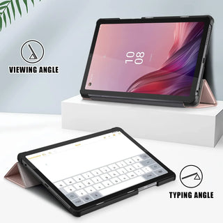 Husa Sigloo pentru tableta Lenovo Idea Tab Pro 12.7" – Slim, Tri-Fold Magnetic, Piele Ecologica, Stand Reglabil, Rose Gold