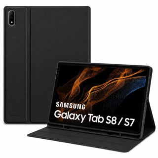 Husa Tableta Samsung Galaxy Tab S8 X700/X706 si Galaxy Tab S7 T870/T875/T876B, SIGLOO, cu Suport pentru S Pen, Functie Stand, Protectie Completa, Negru