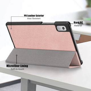 Husa Slim Sigloo, Smart Cover, Trifold, pentru Lenovo K11 Gen2/ Idea Tab 11(2025), 11", Rose Gold, Sigloo