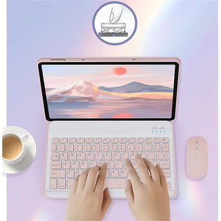 Husa cu tastatura si mouse Wireless, Bluetooth, pentru tableta Huawei MatePad 11.5" S, Sigloo, Negru