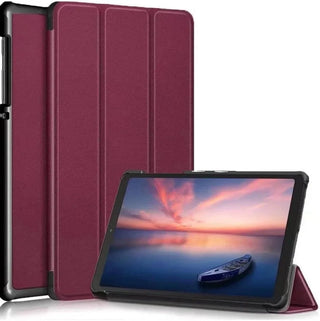 Husa Sigloo pentru tableta Huawei MatePad 11.5" S – Slim, Tri-Fold Magnetic, Piele Ecologica, Stand Reglabil, – Burgundy