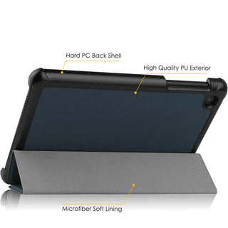 Husa Sigloo pentru tableta Lenovo Idea Tab Pro 12.7" – Slim, Tri-Fold Magnetic, Piele Ecologica, Stand Reglabil, – Burgundy