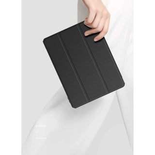 Husa Sigloo pentru tableta Lenovo Tab 10.1" 2025 TB311 – Slim, Tri-Fold Magnetic, Piele Ecologica, Suport Stylus, Spate transparent – Negru