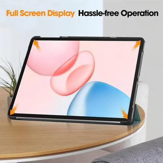Husa Sigloo pentru tableta Honor Pad 10, 12.1" (2025), – Slim, Tri-Fold Magnetic, Piele Ecologica, Stand Reglabil, – Verde