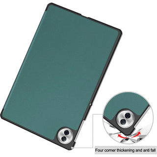 Husa Sigloo pentru tableta Honor Pad 10, 12.1" (2025), – Slim, Tri-Fold Magnetic, Piele Ecologica, Stand Reglabil, – Verde