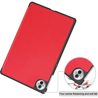 Husa Sigloo pentru tableta Honor Pad 10, 12.1" (2025), – Slim, Tri-Fold Magnetic, Piele Ecologica, Stand Reglabil, – Rosu