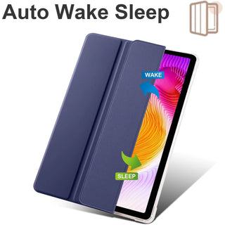 Husa Sigloo pentru tableta Honor Pad X8A, spate transparent, slim, albastru