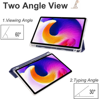 Husa Sigloo pentru tableta Honor Pad X8A, spate transparent, slim, albastru